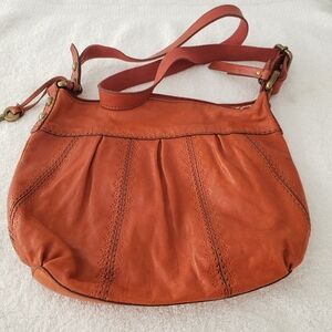 Fossil vintage womens orange leather bag
